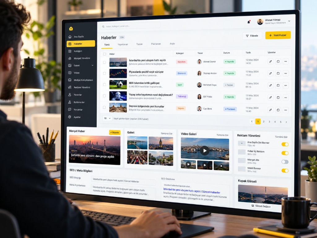 Haber CMS Yönetim Paneli